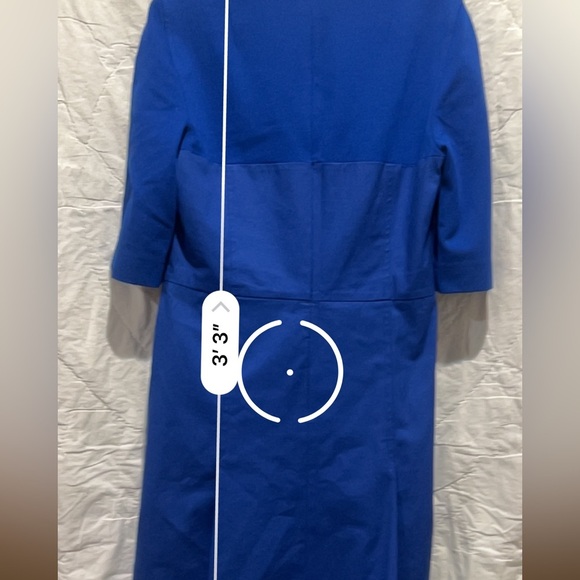 Akris Punto Baumwolle-Cotton Blue Dress w/ Zip Front A-Line Pleats Sz10Authentic - Picture 10 of 13